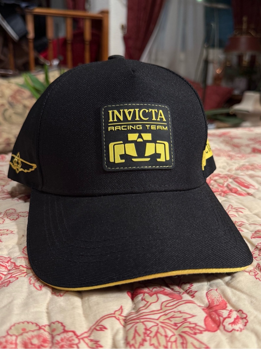 Brand New Invicta Racing Team Watch Black & Yellow Baseball Cap